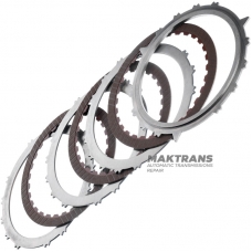 Комплект сталевих та фрикційних дисків B2 Low Coast Brake RE5R05A 3166290X02 — 3 фрикційні диски (30 зубів на диску), 15 зубів на сталевому диску, загальна товщина комплекту 12.55 мм