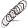 Комплект сталевих та фрикційних дисків B2 Low Coast Brake RE5R05A 3166290X02 — 4 фрикційні диски (30 зубів на диску), 15 зубів на сталевому диску, загальна товщина комплекту 16.45 мм
