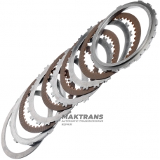 Комплект сталевих та фрикційних дисків Forward Brake (B3) RE5R05A 31662-90X01 - 4 фрикційні диски (39 зубів на диску), 16 зубів на сталевому диску, загальна товщина комплекту 20.25 мм