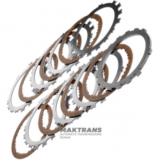 Комплект сталевих та фрикційних дисків LOW-REVERSE BRAKE Aisin Warner 30-40LE, 30-80LE/TOYOTA A340 A343 - 7 фрикційних дисків (загальна товщина комплекту 30.70 мм)