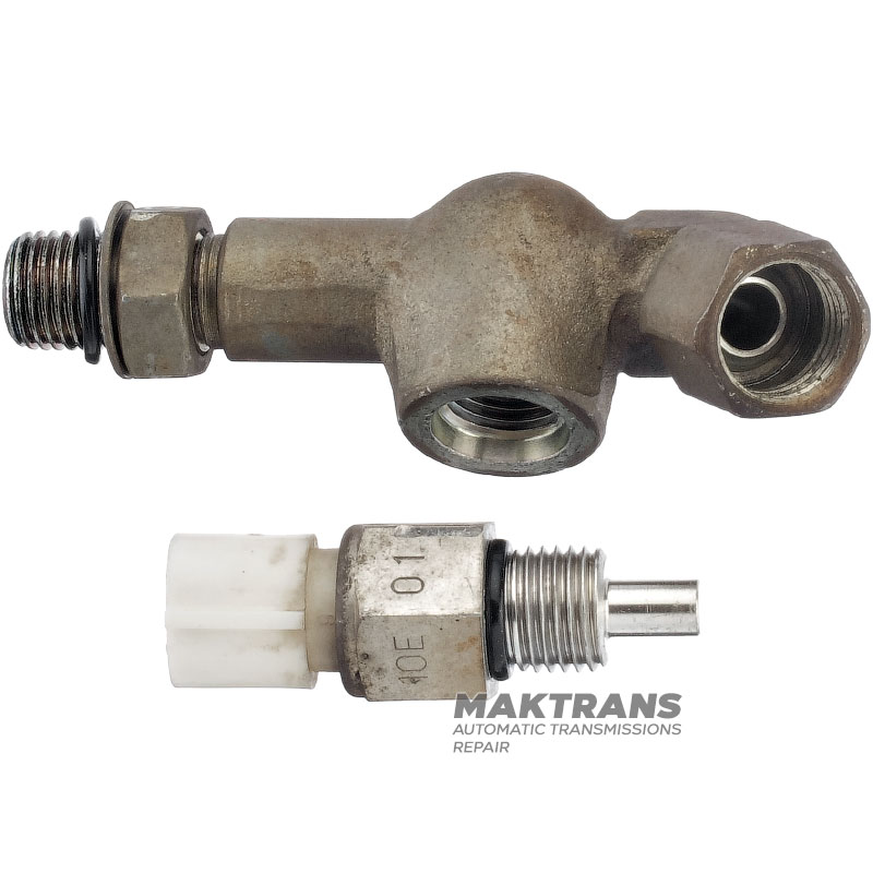 Штуцер патрубка охлажджения с датчиком температуры Aisin Warner 30-40LE, 30-80LE / TOYOTA A340  — 9090407001 9040714024