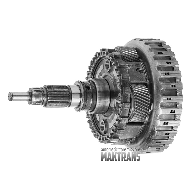 Задня планетарна передача No.4 у зборі з вихідним валом ZF 8HP70 2WD — діаметр напрямної карданного валу 14 мм, 4 сателіти (загальна висота 243 мм, 43 шліци, діаметр шліцевої частини 34.75 мм)