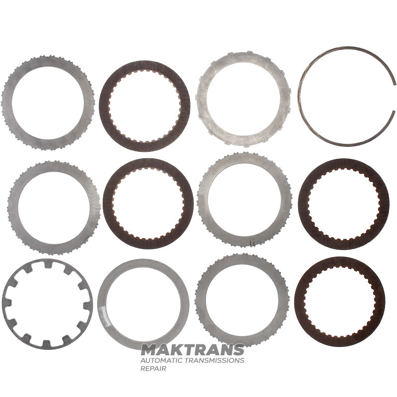 Комплект стальных и фрикционных дисков B3 Brake (2-3-4-6) 31662-1XJ0B — 4 фрикционных диска, общая толщина комплекта 18.05 мм