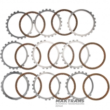 Комплект сталевих та фрикційних дисків B4 / Low-Reverse Brake TOYOTA A750 E/F 3568404010 356940C010 3568904010 – 8 фрикційних дисків (загальна товщина комплекту 36.50 мм)