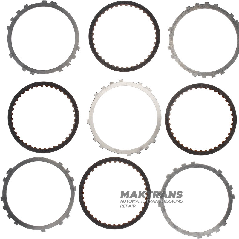 Комплект сталевих та фрикційних дисків B1 / Underdrive Brake TOYOTA A750 E/F 3569160010, 3568160010, 3567660090 - 4 фрикційні диски (загальна товщина комплекту 19.30 мм)