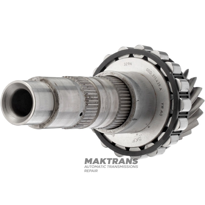 Выходной вал №1 VAG eHybrid DQ400 0DD 0DD311205 0DD311439A — длина вала 202 mm, 20 зубьев (нар.Ø 66.05 mm)