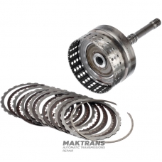 Входной вал / барабан K1 Clutch (7 фрикционных дисков, 40 зубьев на диске) NISSAN RE7R01 315401XJ0C — (общая длина 324 мм, длина вала 256 мм, 24 шлица  (нар.Ø 25.70 мм), 102 зуба на кольцевой шестерне)