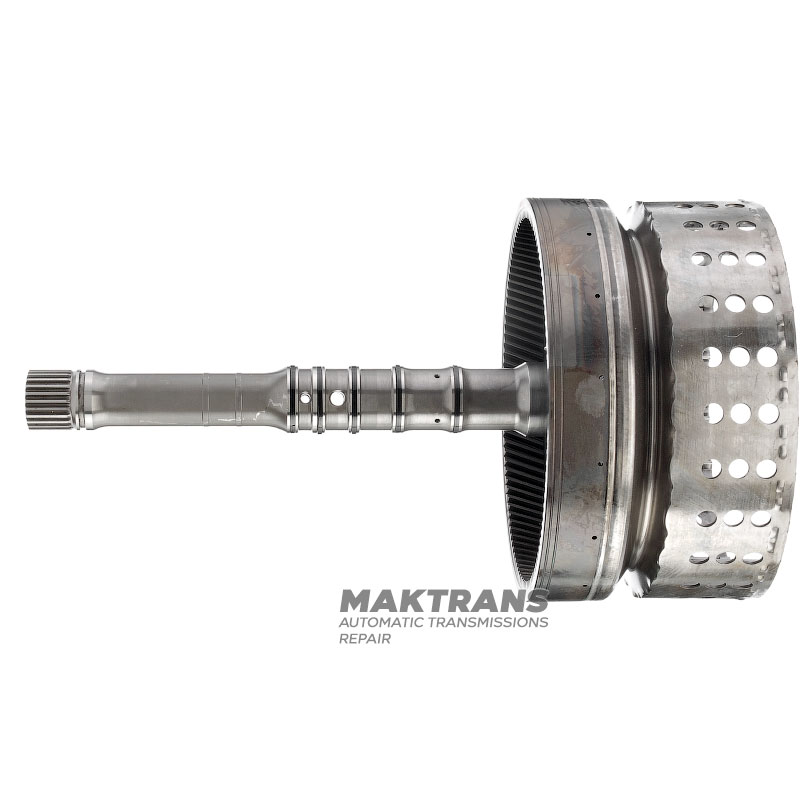Вхідний вал / барабан K1 Clutch (порожній, без дисків) NISSAN RE7R01 315401XJ0C — (загальна довжина 311 мм, довжина валу 243 мм, 24 шліци (нар.Ø 25.70 мм), 105 зубів на кільцевій шестерні)