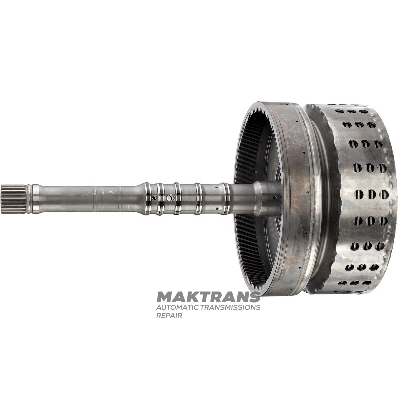 Входной вал / барабан K1 Clutch (7 фрикционных дисков) NISSAN RE7R01 315401XJ0C — (общая длина 324 мм, длина вала 255 мм, 24 шлица (нар.Ø 25.70 мм), 105 зубьев на кольцевой шестерне)