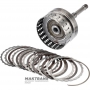 Вхідний вал / барабан K1 Clutch (6 фрикційних дисків, 60 зубів на диску) NISSAN RE7R01 315401XJ0C — (загальна довжина 312 мм, довжина валу 244 мм, 24 шліци (нар.Ø 25.70 мм), 105 зубів
