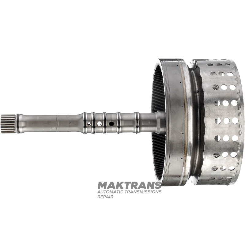 Вхідний вал / барабан K1 Clutch (6 фрикційних дисків, 60 зубів на диску) NISSAN RE7R01 315401XJ0C — (загальна довжина 312 мм, довжина валу 244 мм, 24 шліци (нар.Ø 25.70 мм), 105 зубів