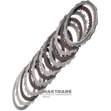 Комплект сталевих та фрикційних дисків B2 Low Brake NISSAN RE7R01A/JATCO JR710E/JR711E — загальна товщина комплекту 23 мм, 6 фрикційних дисків (36 зубів)