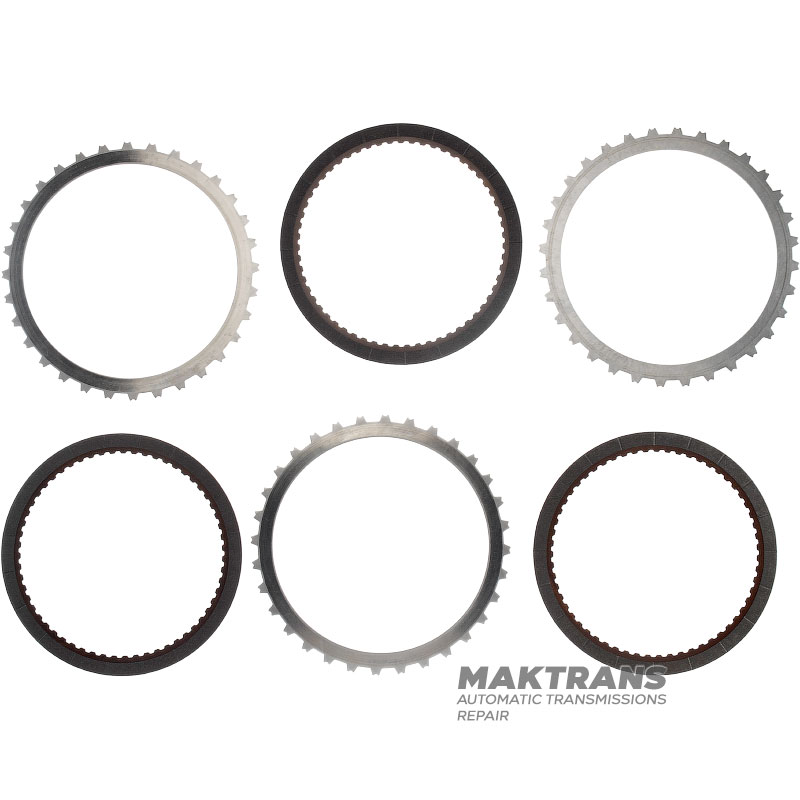 Комплект сталевих та фрикційних дисків COAST Clutch FORD 5R110W 3C3Z-7B164-FA, 3C3Z-7B442-DA - 3 фрикційні диски, загальна товщина комплекту 12.05 мм
