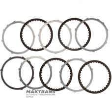 Комплект стальных и фрикционных дисков Hyundai / KIA A6GF1 45670-26600 — общая толщина комплекта ~ 19 мм, (4 фрикционных диска, толщина опорного диска 2.50 мм, толщина стального диска 2.05 мм)