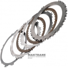 Комплект стальных и фрикционных дисков 1-2-3-4 Brake FORD 6F35 24258067 — общая толщина комплекта 15.15 мм, 2 фрикционных диска, 12 (24) зубьев на стальном диске