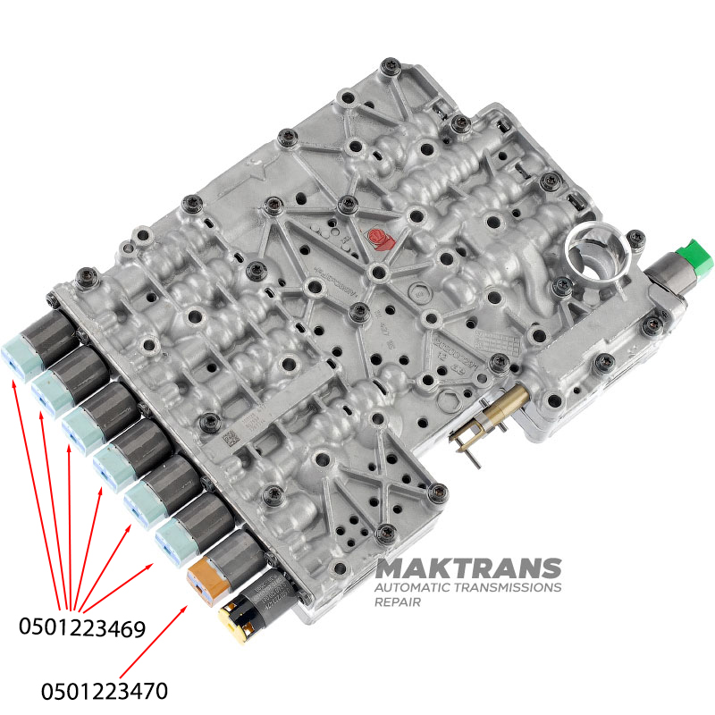 Адаптер для проверки соленоидов ZF 8HP 3rd generation (номера соленоидов 0501223469, 0501223470)