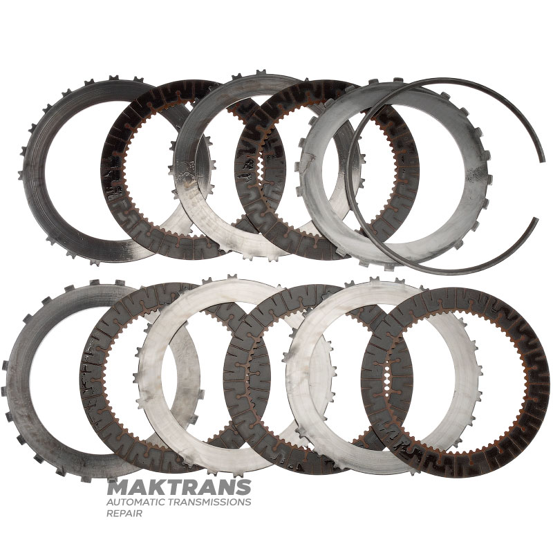 Комплект стальных и фрикционных дисков B1 Brake AS68RC, AS69RC DODGE RAM 4500/ 5500 68253909AA, 68253906AA — (5 фрикционных дисков, общая толщина комплекта 34.40 мм)