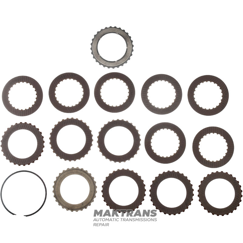 Барабан K3 Clutch VAG 01M, 01N, 01P 01M323921EX — 14 односторонних фрикционных дисков (общая толщина комплекта 22.60 мм)