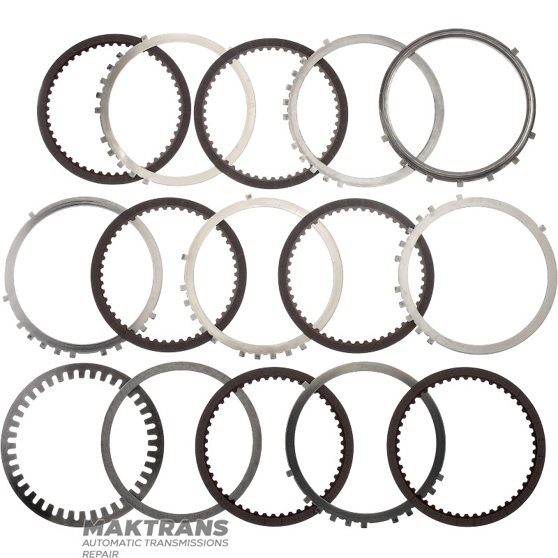 Комплект сталевих та фрикційних дисків B1 (Low / Reverse) Brake - 095323227A, 095323231C, 095398208 - 6 фрикційних дисків