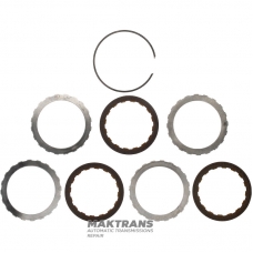 Комплект стальных и фрикционных дисков Overdrive Clutch A4LD, 4R44E, 4R55E, 5R55E, 5R55N, 5R55S, 5R55W 90GT-7L668-BA — 3 фрикционных диска, (общая толщина комплекта 15.45 мм)
