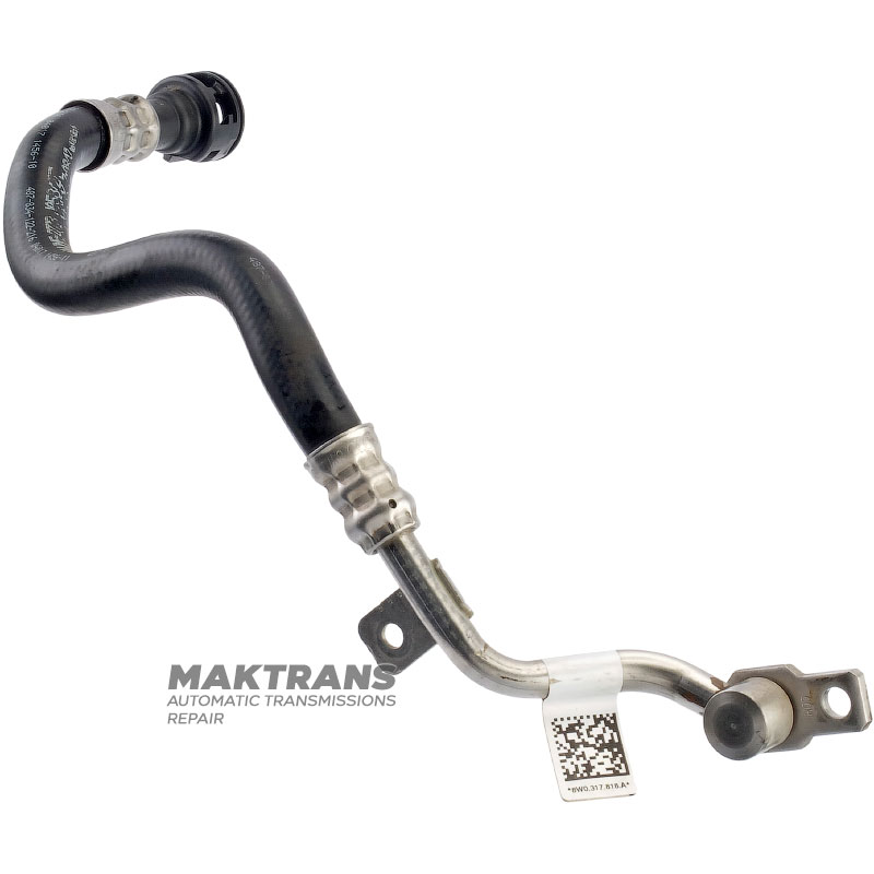 Маслоподающий патрубок теплообмінника AUDI ZF 8HP65A - 8W0317818D, 8W0317818A (діаметр металевого штуцера 16.30 мм)