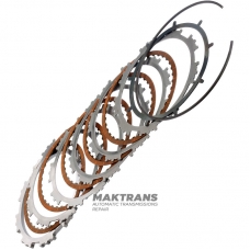 Комплект сталевих та фрикційних дисків 1-2-3-4 Clutch GM 6L45 6L50 24232652, 24233534 - 5 фрикційних дисків (загальна товщина комплекту 24.10 мм)