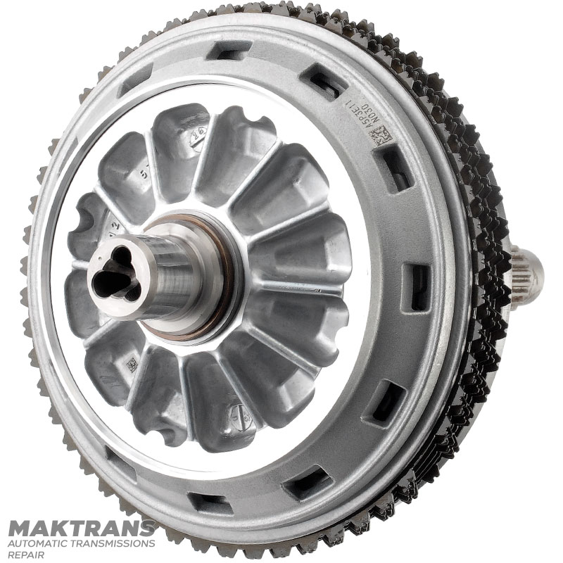 Барабан ENGINE Clutch MAZDA Hybrid 8-speed transmission RZ44 - загальна довжина валу 222 мм, 5 фрикційних дисків (загальна товщина комплекту 23.55 мм)