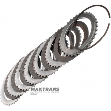 Комплект стальных и фрикционных дисков DIRECT Clutch FORD AOD, AODE, AODE-W, 4R70W, 4R75E, 4R75W — F6AZ-7B442-AA, F8AZ-7B164-BA, 6 фрикционных дисков, (общая толщина комплекта 25.85 мм)