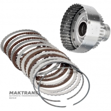 Барабан 3-4 Clutch MAZDA Hybrid 8-speed transmission RZ42, RZ44 RZH2193DX — 6 фрикционных дисков, 2 опорных стальных диска, (общая толщина комплекта 30.60 мм)