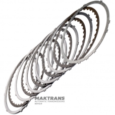 Комплект стальных и фрикционных дисков Low / Reverse Clutch JATCO JF018E, JF019E Hybrid — 5 фрикционных дисков, (общая толщина комплекта 21.85 мм)