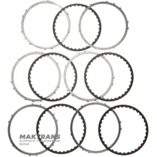 Комплект стальных и фрикционных дисков Low / Reverse Clutch JATCO JF018E, JF019E Hybrid — 5 фрикционных дисков, (общая толщина комплекта 21.85 мм)