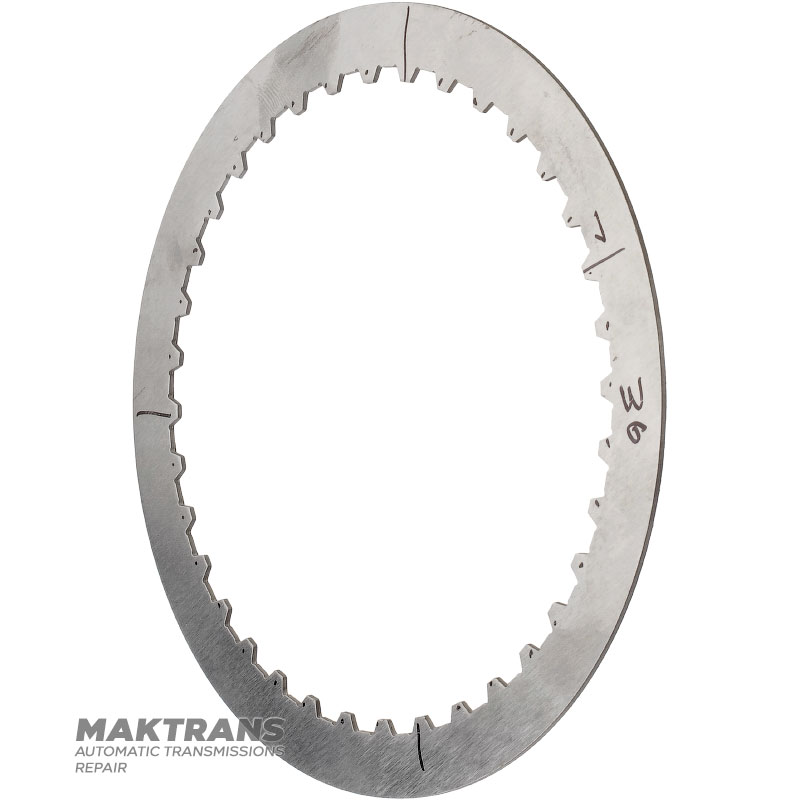 Диск фрикционный (односторонний, вн. зубья) K81 Clutch Mercedes-Benz 725.0 (AMG), NISSAN GE9R01A, JATCO JR913E A7252729802 — (нар. Ø 165 мм, толщина 2.10 мм, 36 зубьев)