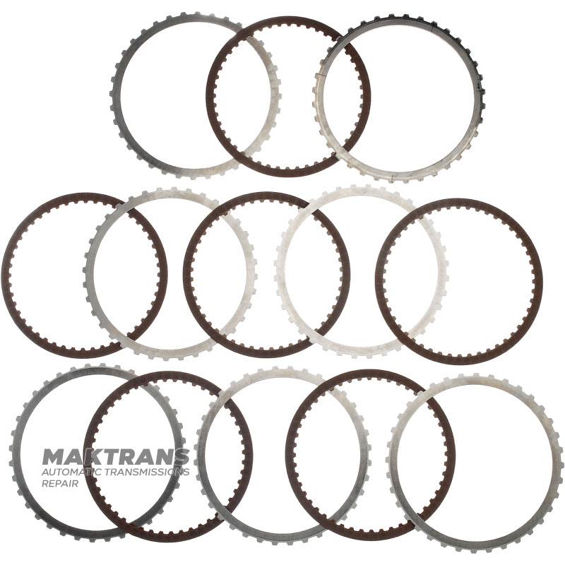 Комплект сталевих та фрикційних дисків K38 Clutch Mercedes-Benz 725.0 - A7252721100, A7252728302, 6 фрикційних дисків (загальна товщина комплекту 30.50 мм)