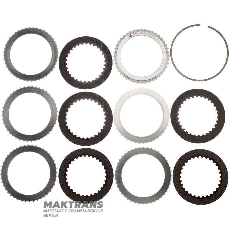 Комплект сталевих та фрикційних дисків D Clutch FORD 10R140 LC3Z-7B164-B, LC3Z-7G474-A – 5 фрикційних дисків (загальна товщина комплекту 23.45 мм/27.85 мм)