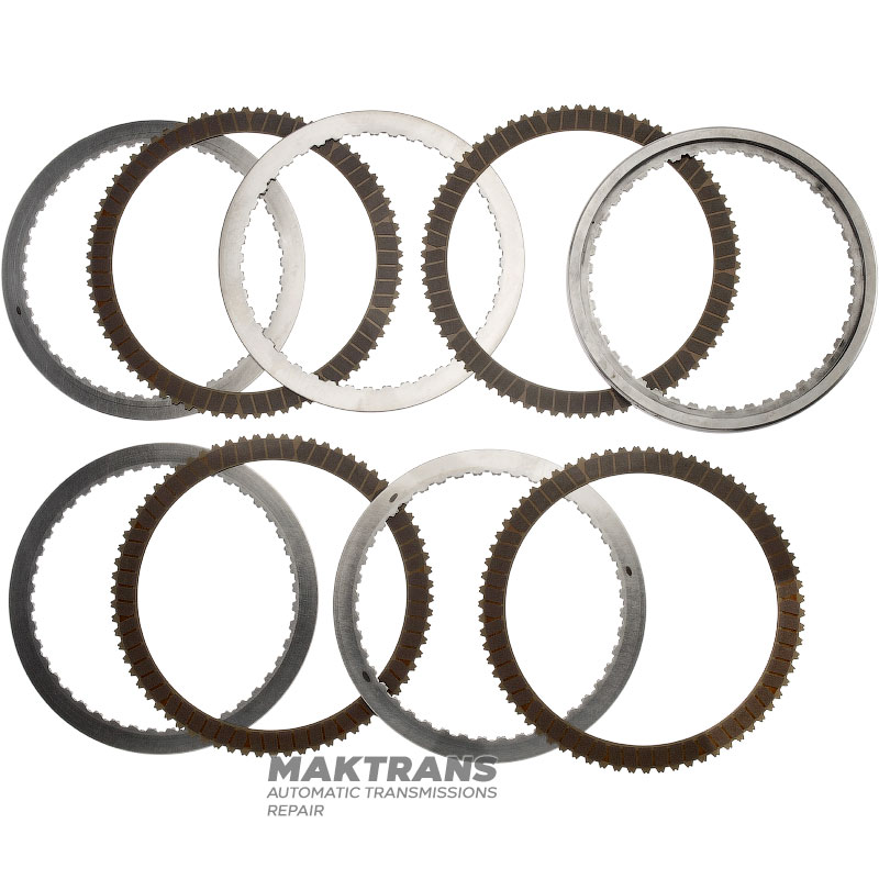 Комплект стальных и фрикционных дисков F Clutch FORD 10R140 LC3Z-7B164-D, LC3Z-7E313-A — 4 фрикционных диска (общая толщина комплекта 24.70 мм)