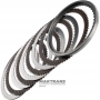 Комплект стальных и фрикционных дисков F Clutch FORD 10R140 LC3Z-7B164-D, LC3Z-7E313-A — 4 фрикционных диска (общая толщина комплекта 24.70 мм)
