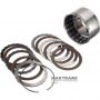 Барабан DIRECT Clutch FORD A4LD, 4R44E, 4R55E, 5R55E, 5R55N, 5R55S, 5R55W, XL2P-7D047-CB - 5 фрикіцонних дисків (загальна товщина комплекту 20.55 мм)