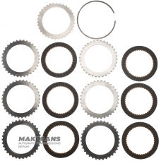 Комплект сталевих та фрикційних дисків DIRECT Clutch FORD AOD, AODE, AODE-W, 4R70W, 4R75E, 4R75W F6AZ-7B442-AA, F8AZ-7B164-BA, 6 фрикційних дисків, (загальна товщина комплекту 27).