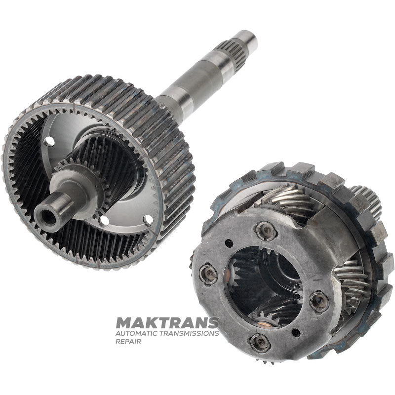 Задняя планетарная передача, выходной вал TOYOTA / LEXUS A750 E/F, A760 E/F 3576060060 — длина вала 100 мм, 23 шлица (нар.Ø 30.45 мм, длина шлицевой части вала 26 мм),  4 сателлита (19 зубьев на сателлитах)