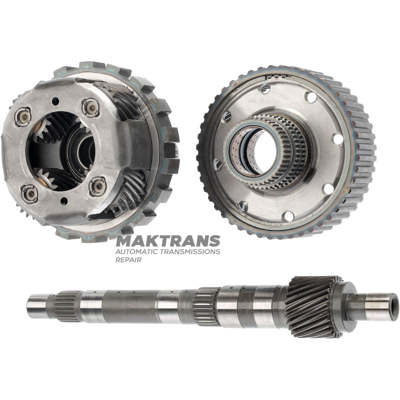 Задняя планетарная передача, выходной вал TOYOTA / LEXUS A750 E/F, A760 E/F 3576060060 — длина вала 100 мм, 23 шлица (нар.Ø 30.45 мм, длина шлицевой части вала 26 мм),  4 сателлита (19 зубьев на сателлитах)