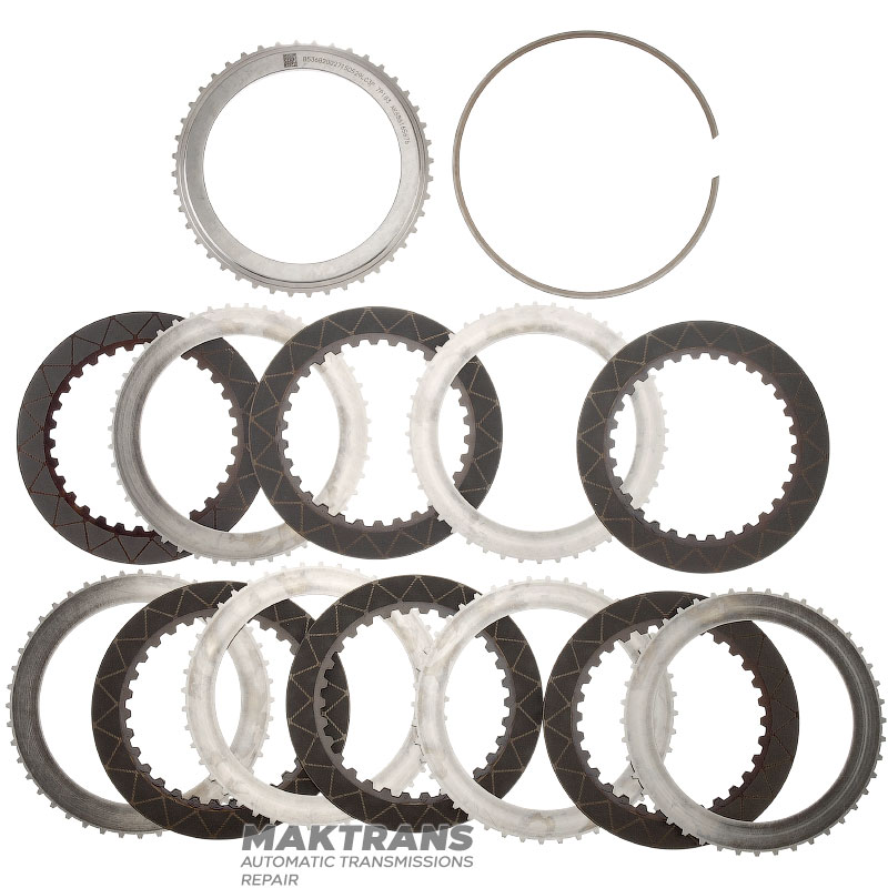 Комплект стальных и фрикционных дисков D Clutch FORD 10R140 LC3Z-7B164-B, LC3Z-7G474-A, LC3P-7P183-AK — 6 фрикционных дисков (общая толщина комплекта 23.35 мм / 27.90 мм)