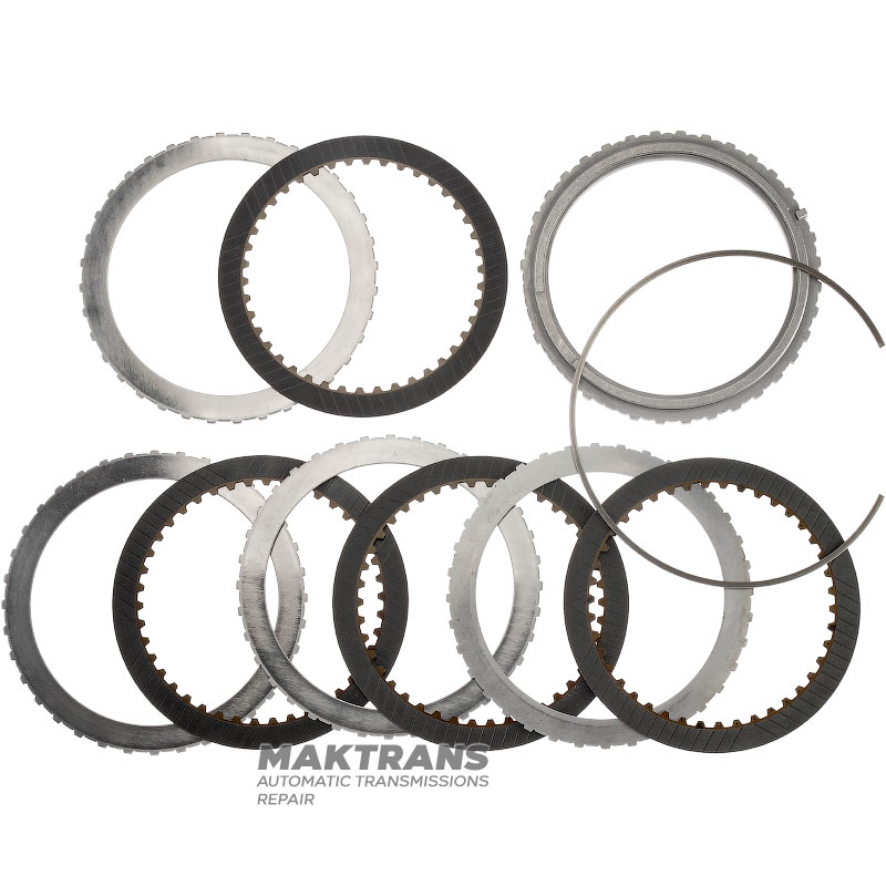 Комплект стальных и фрикционных дисков C3 (1-3-5-6-7) Clutch GM 8L90 24259243, 24271904 — 4 фрикционных диска (общая толщина комплекта 25.50 мм)