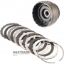 Барабан FORWARD Clutch FORD A4LD, 4R44E, 4R55E, 5R55E, 5R55N, 5R55S, 5R55W 83DT 7A511-DB - маточина з тефлоновими кільцями, 5 фрикційних дисків (загальна