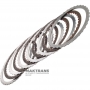 Комплект стальных и фрикционных дисков С3 (Overdrive) Clutch VAG 0C8, Aisin Warner TR-80SD, TL-80NF — 5 фрикционных дисков (общая толщина комплекта 22.45 мм)