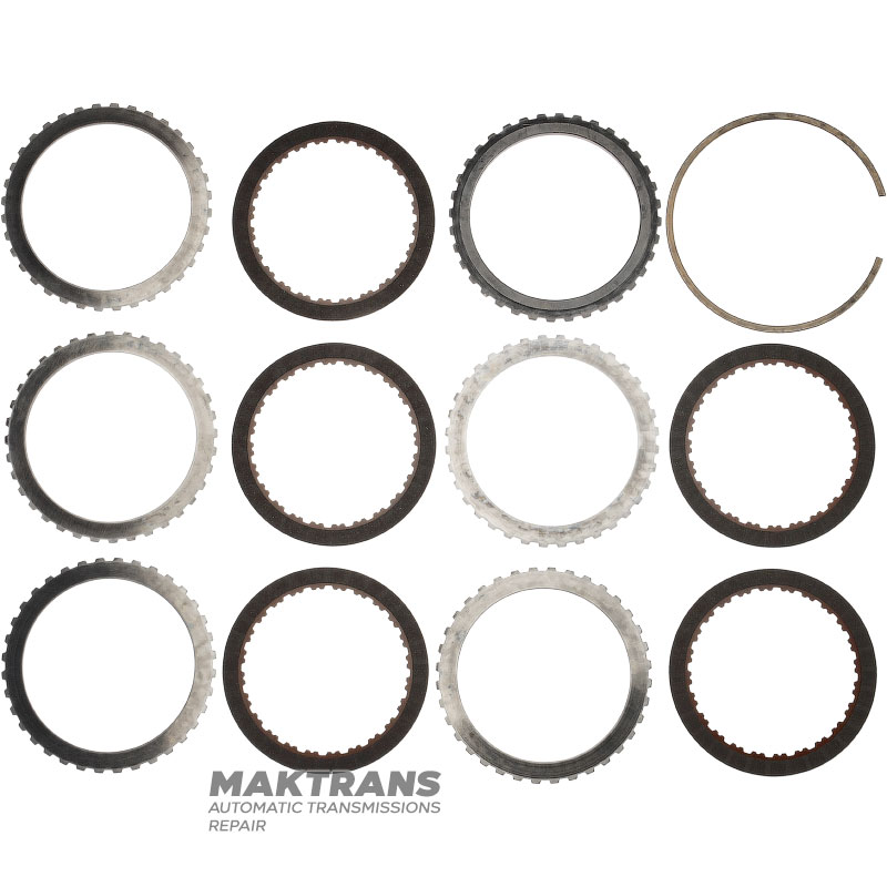 Комплект сталевих та фрикційних дисків 4-5-6 Clutch GM 6T30, 6T31 - 24261228, 24231666, 5 фрикційних дисків (загальна товщина комплекту 19.80 мм)