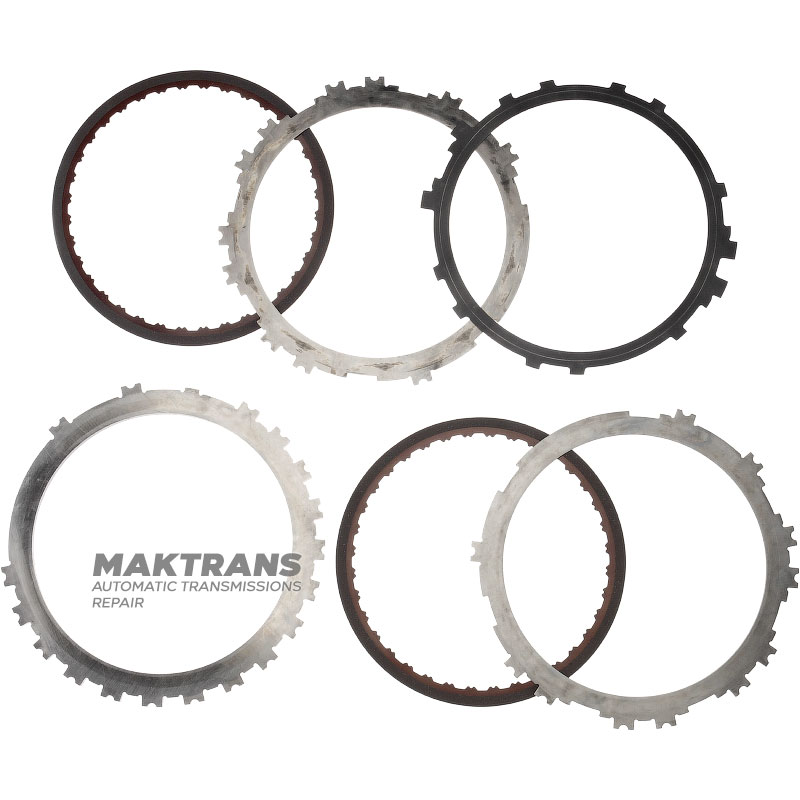 Комплект стальных и фрикционных дисков 1-2-3-4 Brake GM 6T30, 6T31 — 2 фрикционный диск (общая толщина комплекта 14.70 мм), 24261227, 24231777