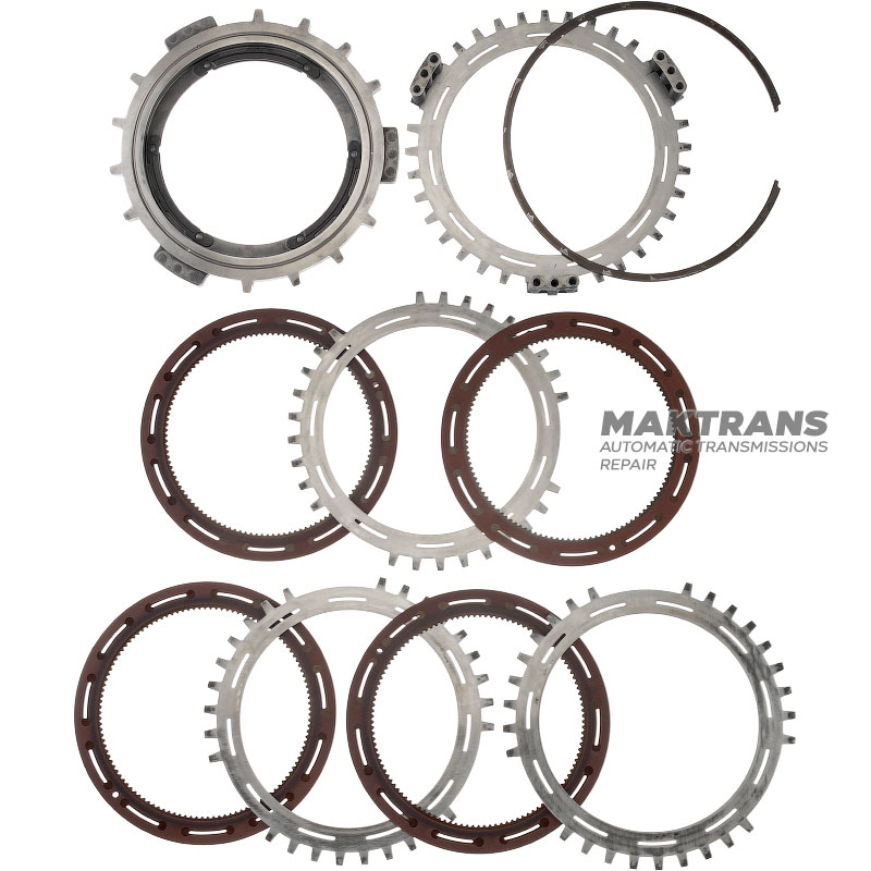 Комплект сталевих та фрикційних дисків C3 (3-5-R) Clutch ALLISON 1000 - 4 фрикційні диски (загальна товщина комплекту 36.50 мм), 29542192, 29546701, 29531049, 29535648