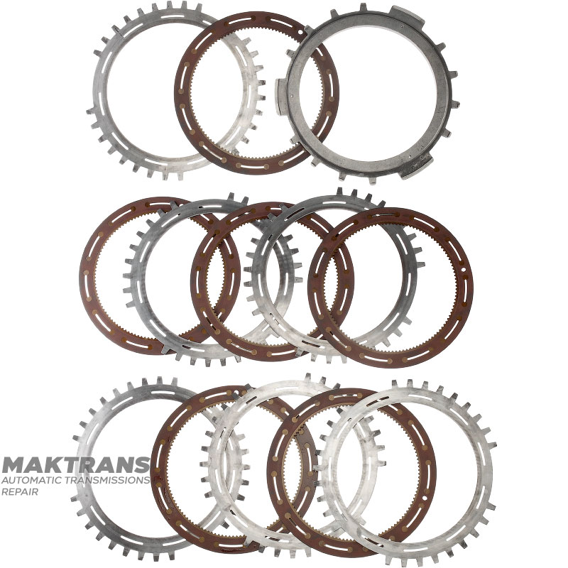 Комплект стальных и фрикционных дисков C4 Clutch ALLISON 1000 — 6 фрикционных дисков (общая толщина комплекта 37.15 / 40.75 мм), 29542192, 29542191, 29531049, 29546701, 29535640