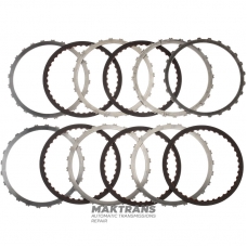 Комплект стальных и фрикционных дисков C3 Clutch (Reverse) TOYOTA AB60E, AB60F, 3567760040, 3564860020 — 5 фрикционных дисков (общая толщина комплекта 24.55 мм)