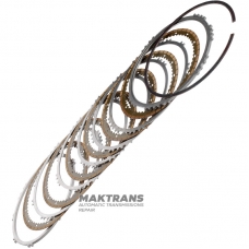 Комплект сталевих та фрикційних дисків Low/Reverse Brake AISIN WARNER TG-81SC — 6 фрикційних дисків (загальна товщина комплекту 27.95 мм)